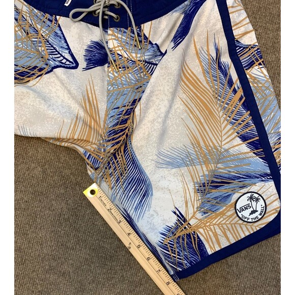 Vans Board Shorts Mens 30 Swim Tropical Hawaii Beach Surf Pool Drawstring Waist - Picture 6 of 9